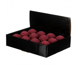 Vánoční plastová koule - sametová, fialová barva, mix 2, cena za 1 ks