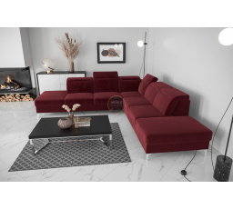 Rohová sedací souprava OSLO MAX 295x295červená , levá