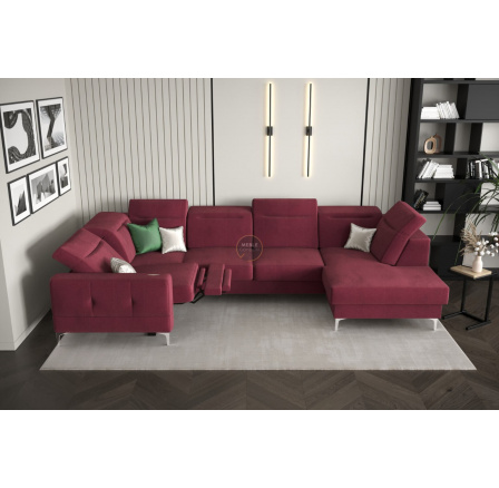 Rohová sedací souprava MALIBU MAX II s funkcí spaní a relaxací 180x350x182 cm - volitelný odstín - levá strana Rohová sedací souprava MALIBU MAX II s funkcí spaní a relaxací 180x350x182 cm - volitelný odstín - levá strana