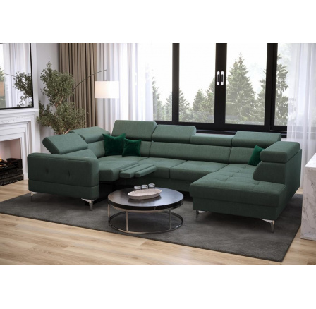 Rohová sedací souprava TOSCANIA MAX I , relax s funkcí spaní 170x350x185 cm - levá, olivová Rohová sedací souprava TOSCANIA MAX I , relax s funkcí spaní 170x350x185 cm - levá, olivová