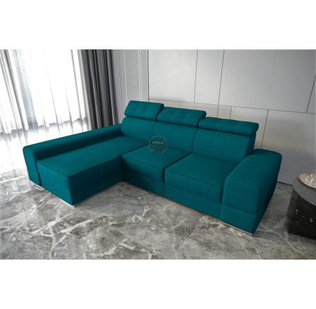 Rohová sedací souprava ROYAL 295×185 - levá, tyrkysová Rohová sedací souprava ROYAL 295×185 - levá, tyrkysová