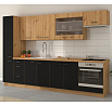 Kuchyňská skříň MODENA - 40 DK-210 2F, Dub Artisan/Černý mat+Dub Artisan