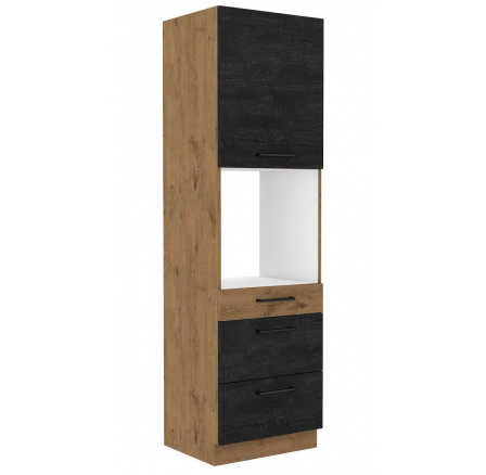 Kuchyňská skříňka Vega 60 DPS 210 3S1F dub lancelot/dark wood