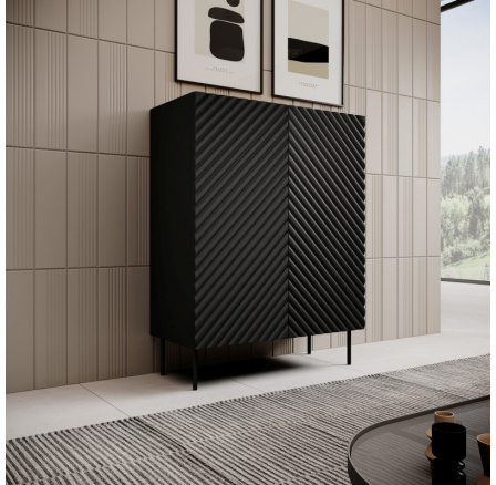 Komoda ONDA 2D, černá/ dub artisan