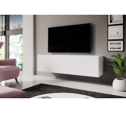 Nástěnná skříňka RTV Nicole 150 cm - bílá / bílá matná