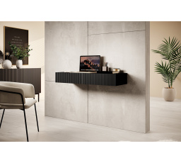 Závěsný stůl Nicole, černý / matný černý