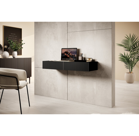 Závěsný stůl Nicole, černý / matný černý Závěsný stůl Nicole, černý / matný černý