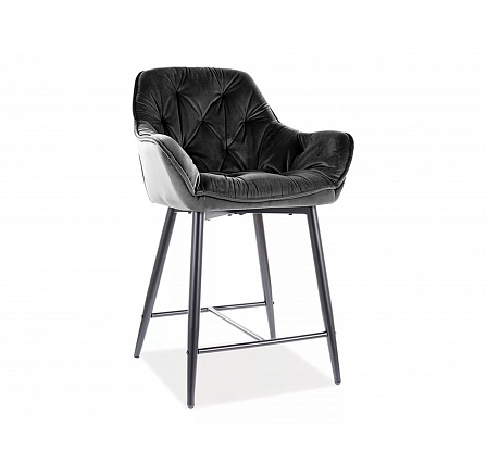 Barová židle CHERRY H-2 Velvet, černý Bluvel 19/černý mat Barová židle CHERRY H-2 Velvet, černý Bluvel 19/černý mat