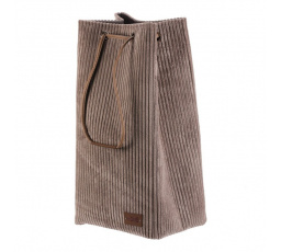 Koš prádelní - manšestr, stahovací, šedá barva