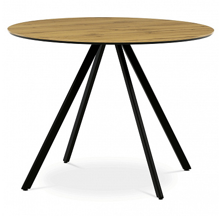 Kulatý jídelní stůl 100x100cm, lamino, dub, HT-R5010 OAK