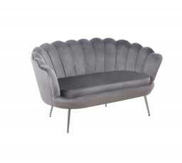 Sofa sametová šedá /nohy stříbrné/ SF1-FXJG