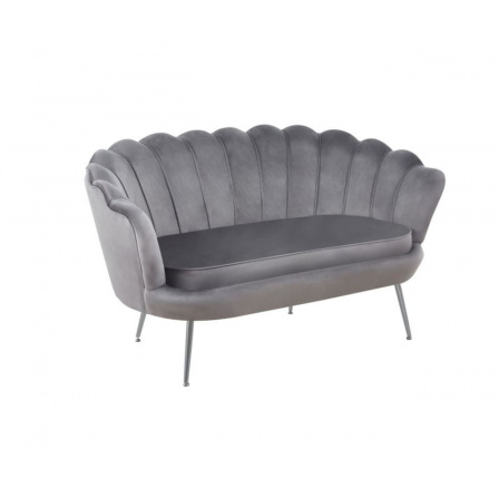 Sofa sametová šedá /nohy stříbrné/ SF1-FXJG