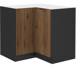 Dolní skřínka MONZA - 90x90 DN 2F BB, Černá mat/Ořech