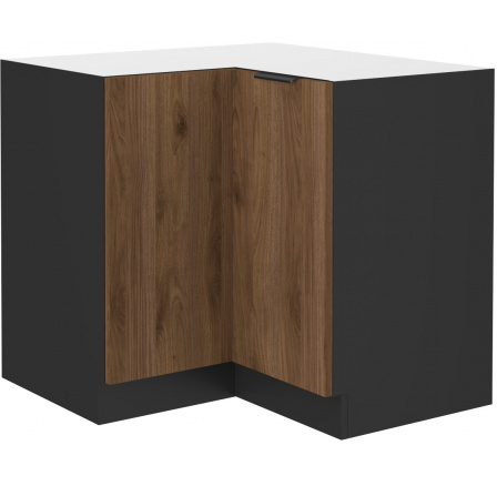 Dolní skřínka MONZA - 90x90 DN 2F BB, Černá mat/Ořech