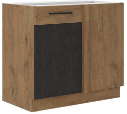 Dolní rohová skřínka VEGAS - 105 DN 1F BB, Dub Lancelot / Matera