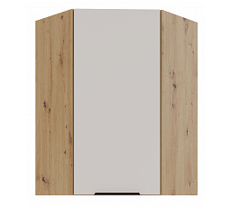 Horní rohová skříňka SOLEA - 60x60 GN-90 1F (45°), Dub Artisan/Kašmír