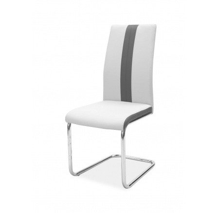 H-200- jídelní židle bílá (světle šedá)/ šedá (H200JSZ) (S) (K150-Z)