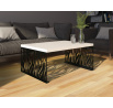 Konferenční stolek MAFEI 100x70 White Shine+Black Mat
