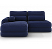 Ripeli Corner Sofa Bed with Storage, Dark Blue Velvet, Left-Hand Facing Modullo 40 180x128 Left 1