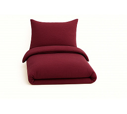 Mušelínové povlečení 140x200, 70x90 cm vínové