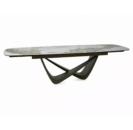 Jídelní stůl - MARANELLO Ceramic, Pandro Bílý Lesk / Měděná