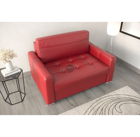 Sofa VERONA I 140 cm přírodní kůže - červená kůže