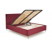 Postel MODULO W2 160 - Čelo postele, Bordó Monolith 59