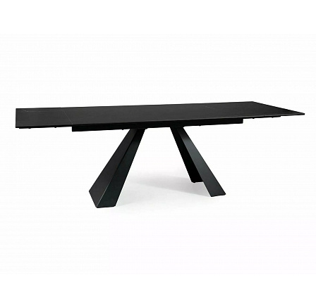 Jídelní stůl SALVADORE CERAMIC 160, černá/Černý mat