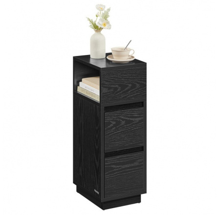 Odkládací stolek 25x30x65cm, mdf, dřevo, ANT-E1065 BK