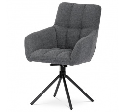 Jídelní židle, šedá, látka bouclé, HC-531 GREY2