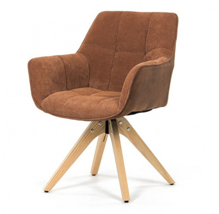 Jídelní židle, hnědá, manšestrová látka, HC-D7180 BR2 Jídelní židle, hnědá, manšestrová látka, HC-D7180 BR2