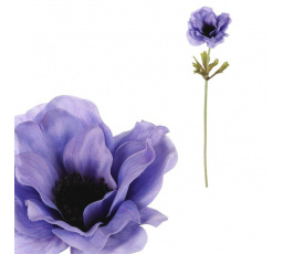 Sasanka - umělá řezaná květina, modrá