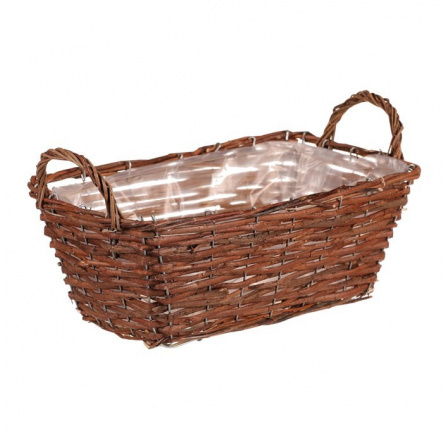 Koš proutěný - hranatý, hnědá barva, vel. L, cena za 1 ks