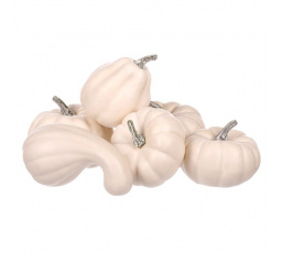 Dýně plastová - mix tvarů, barva bílá, cena za balení (6 ks)