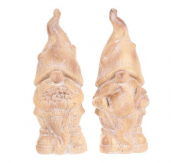 Trpaslík - polyresinová figurka, imitace dřeva, mix 2, cena za 1 ks