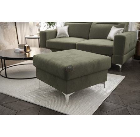 Taburet čalouněný MALIBU 70 x 70 cm - zelená Taburet čalouněný MALIBU 70 x 70 cm - zelená