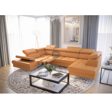Rohová sedací souprava GALAXY MAX II , relax s funkcí spaní 215x350x170 přírodní kůže - levá, přírodní kůže - volitelná barva Rohová sedací souprava GALAXY MAX II , relax s funkcí spaní 215x350x170 přírodní kůže - levá, přírodní kůže - volitelná barva
