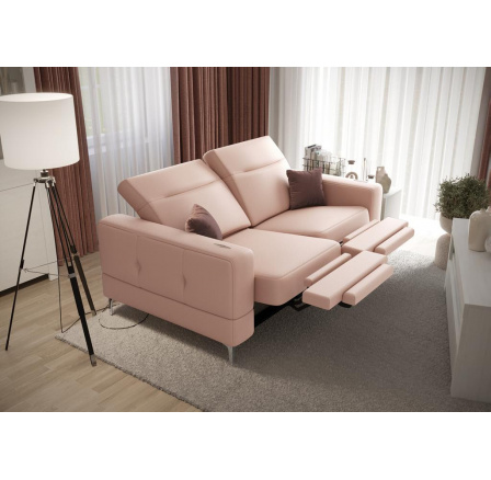 Sofa MALIBU II , relax 180 cm přírodní kůže - Kůže pudrově růžová Sofa MALIBU II , relax 180 cm přírodní kůže - Kůže pudrově růžová