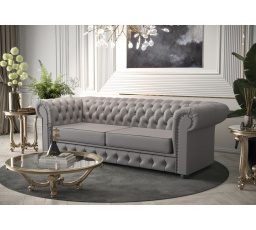 Sofa MANCHESTER II 188 cm přírodní kůže - Pohovka s funkcí spaní, Kůže F-7