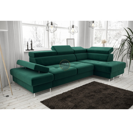 Rohová sedací souprava GALAXY MINI 170x280 - zelená , pravá Rohová sedací souprava GALAXY MINI 170x280 - zelená , pravá