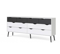 Komoda Retro 455 bílá/černá