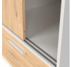Šatní skříň LINCOLN 2D2S, Bílá/Jackson hickory