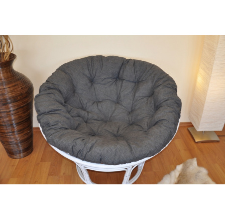 Polstr deluxe na křeslo papasan 110 cm - tmavě šedý melír