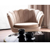 Křeslo CAMELLIA 1 VELVET, Béžový Bluvel 28/Zlatá
