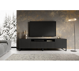 TV skříňka NOEMI Stojící Černá+Černá