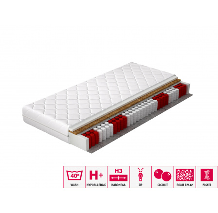 Matrace s kapsami Paros 120x200 Hypoalergenní potah Microfibre
