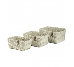 Dekorativní sada košů DESMA 3 ks 25x19x12 cm 22x17x11 cm 20x15x10 cm 886008