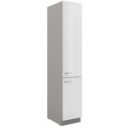 Kuchyňská skříň BIANCA - 40 DK-210 2F, Šedá / Bílý lesk Kuchyňská skříň BIANCA - 40 DK-210 2F, Šedá / Bílý lesk