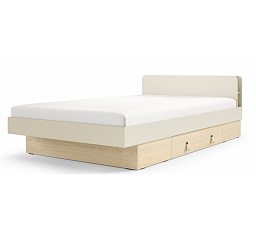 Postel včetně roštu SALERNO SA-19, 120x200 cm, Macadamia/Dub Mavelie