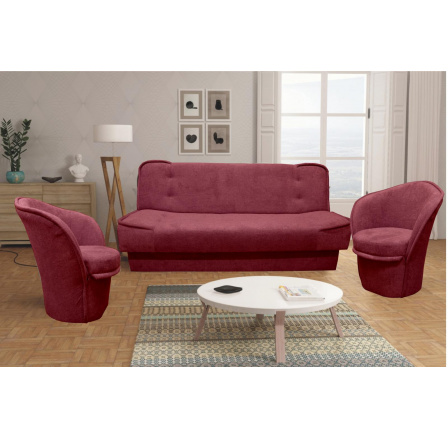 Sedací souprava Brenda 3f+1+1 bordo